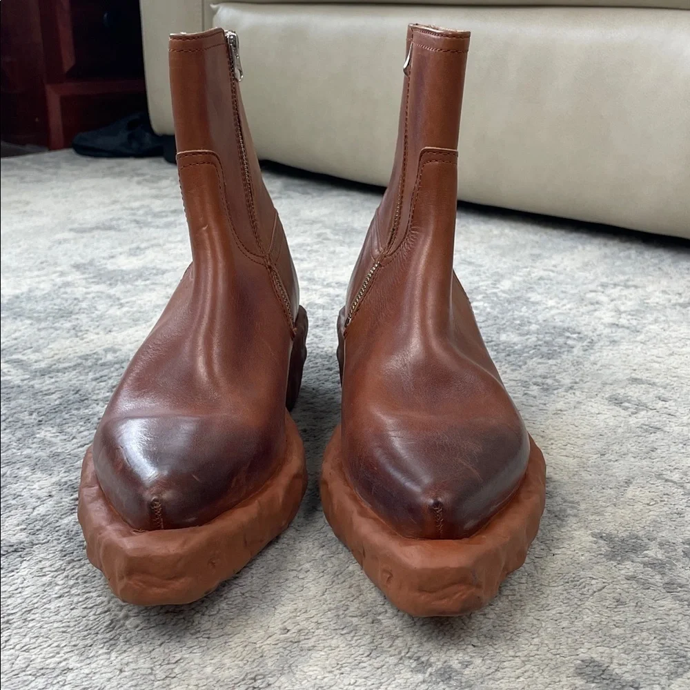 New Camperlab Venga Brown Leather Boots Funky Unique Unisex Sz 41